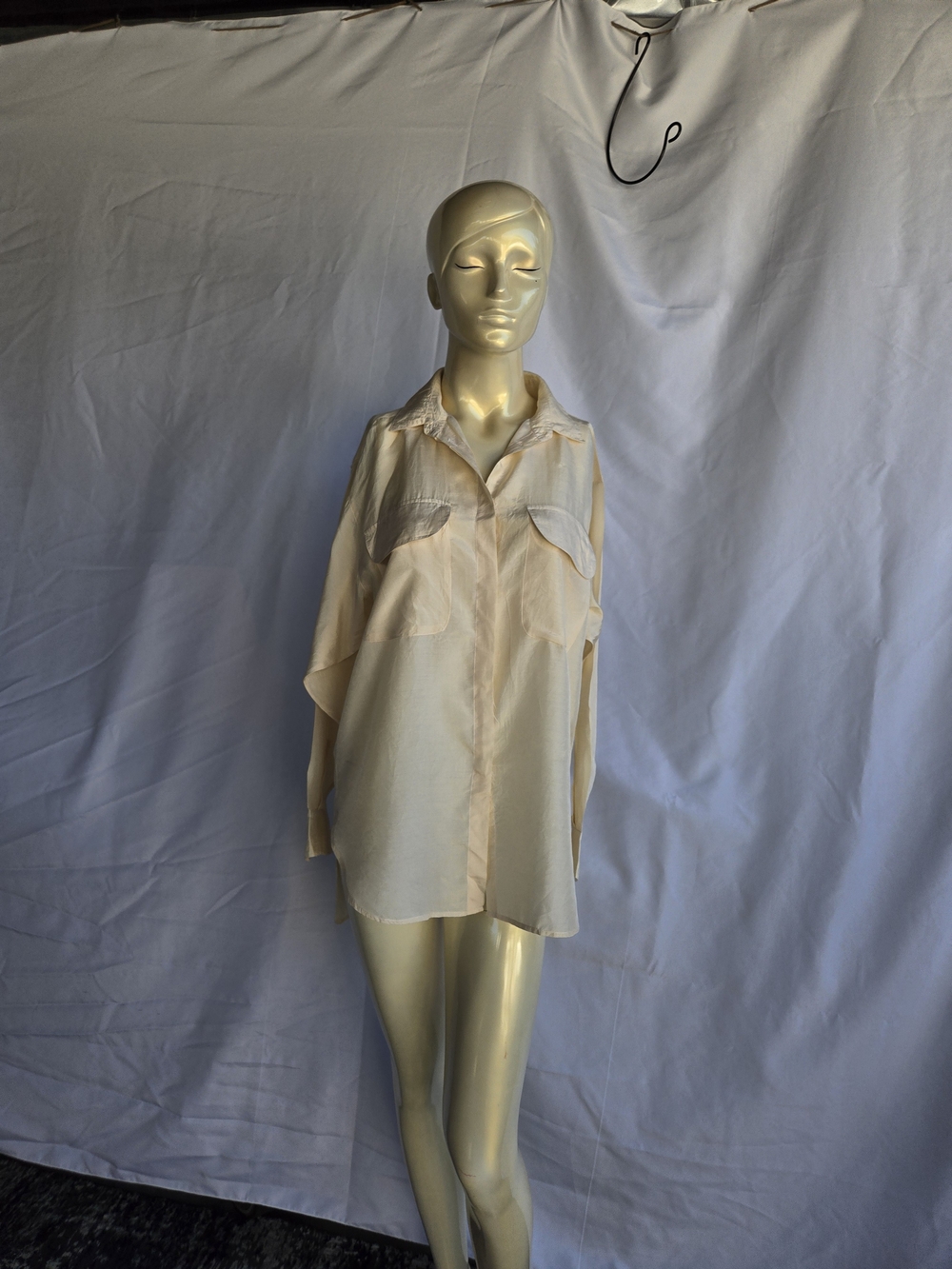 Cassidy Cream Button-Up women  Shirt - Lightweight Collared Shirt